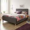 Alkham King Size Fabric Ottoman Storage Bed In Grey