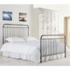 Rose Classic Metal King Size Bed In Black Nickel