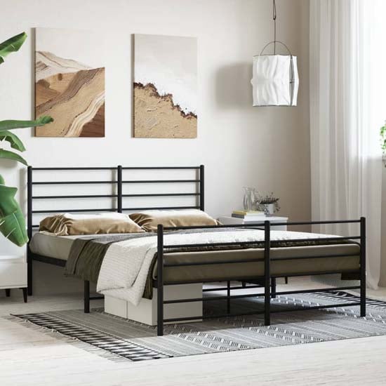 Eldon Metal Small Double Bed In Black