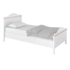 Lenoir Kids Wooden Single Bed In Matt White