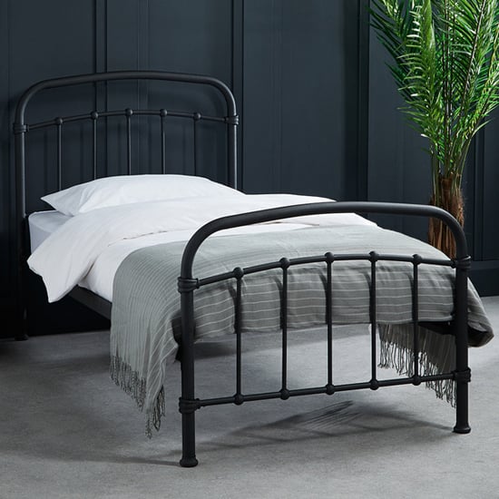 Holston Metal Single Bed In Black