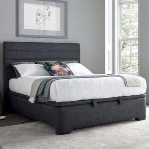 Alton Pendle Fabric Ottoman Super King Size Bed In Slate