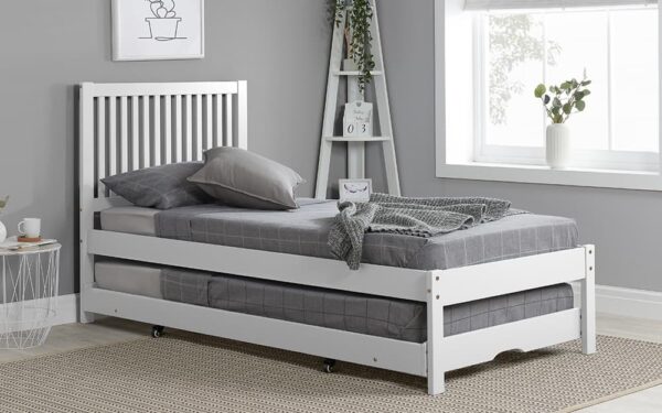 Birlea Buxton Trundle Bed Frame, Single, White