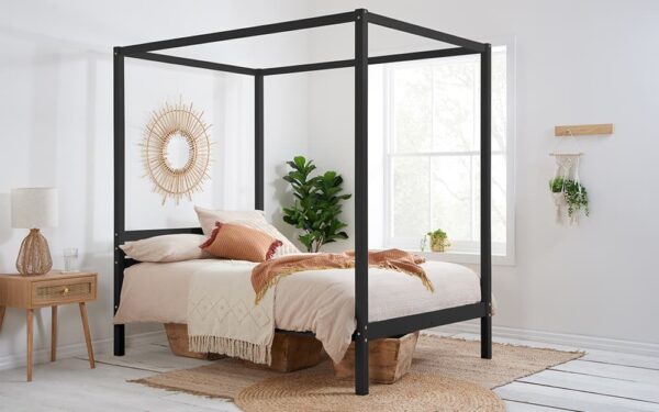 Birlea Mercia Four Poster Bed Frame, Double, White