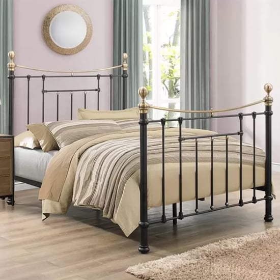 Brunt Metal Double Bed In Black