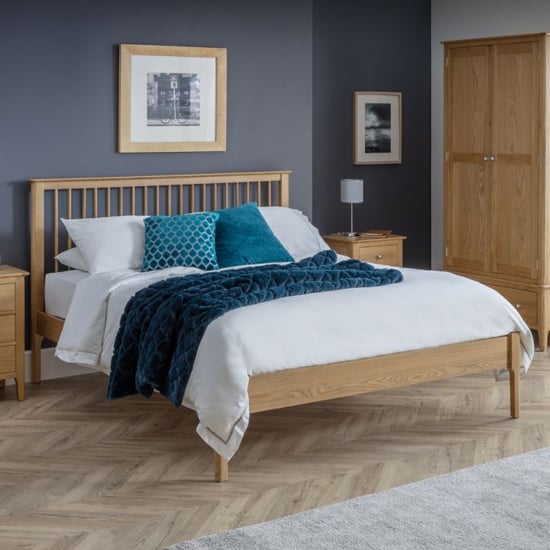 Callia Wooden King Size Bed In Oak