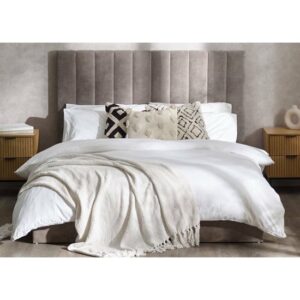 Edison Chenille Fabric Single Bed In Sahara