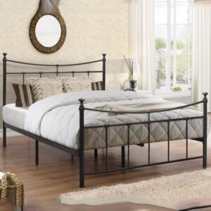 Emilia Metal Double Bed In Black