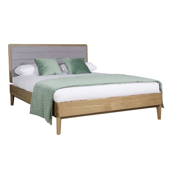 Hazel Wooden King Size Bed In Oak Natural