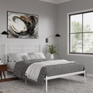 Jacksonville Metal Single Bed In White