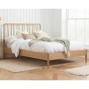 Jordan Wooden King Bed In Oak