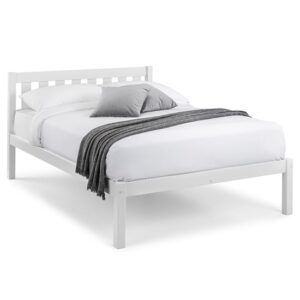 Lajita Wooden Double Bed In Surf White