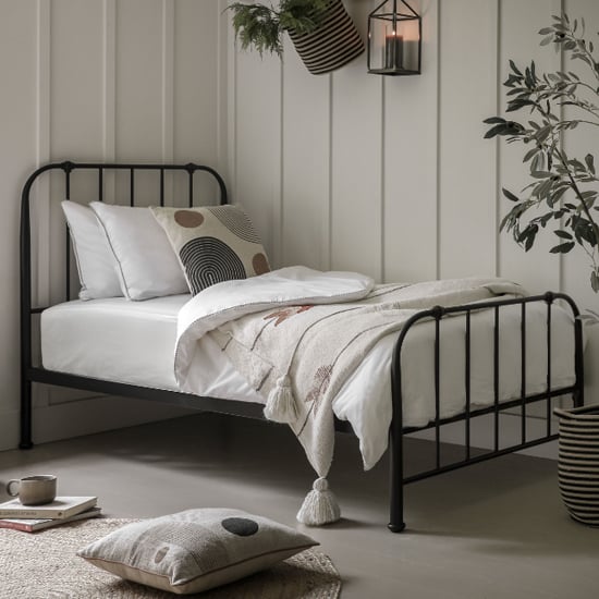 Lancaster Mild Steel Single Bed In Black