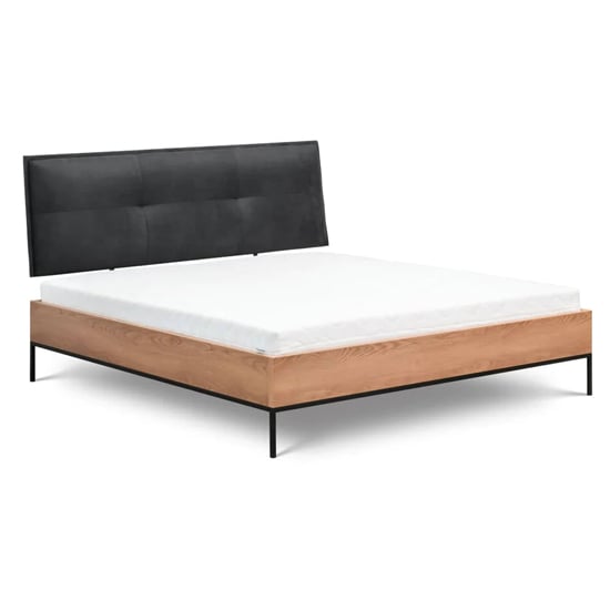 Lowell Wooden Super King Size Bed In Caramel Oak