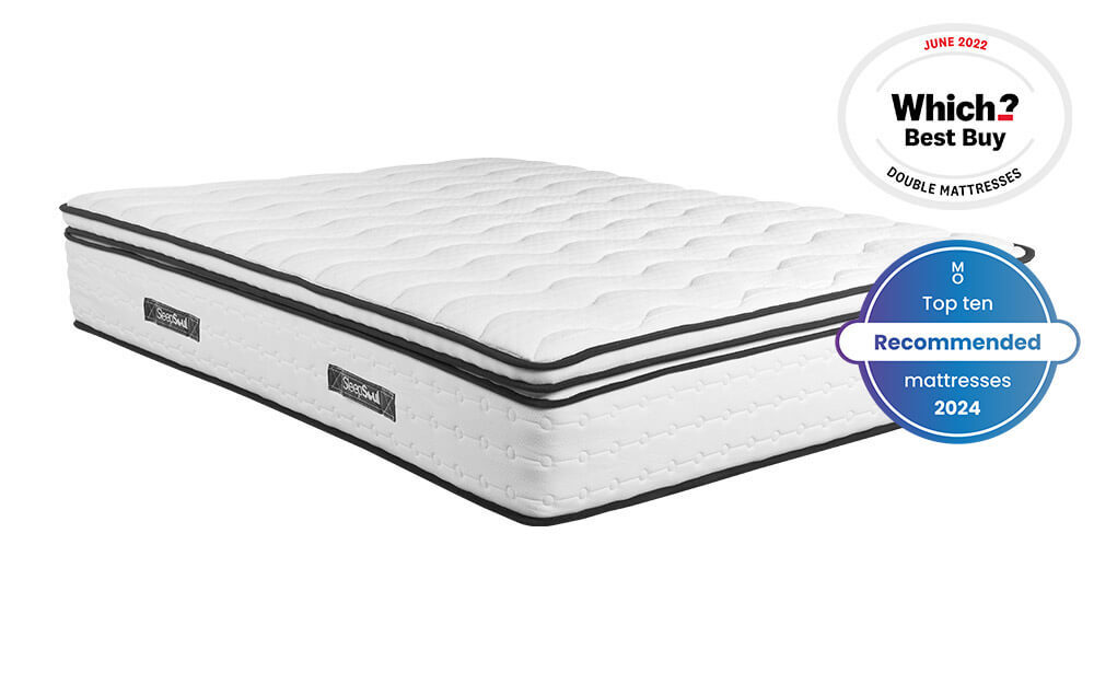 SleepSoul Space 2000 Pocket Memory Pillow Top Mattress, Double