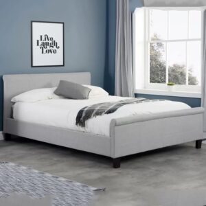 Stratos Fabric King Size Bed In Grey